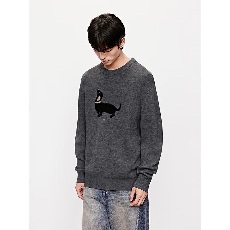 GXG Herren Dackel Grafik Strickpullover