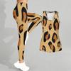 Leopard Print Yoga Outfit for Women Fashion Workout Leggings Fitness Sports Casual Yoga Set Sports Suit