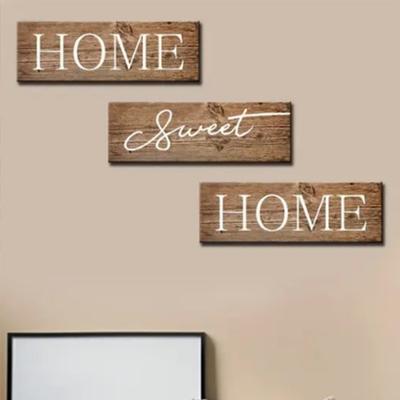 The Feeling of Returning Home Letters Sign Rustic Style Funny Wooden Wall Ornament Personalized English Letter Hanging Board