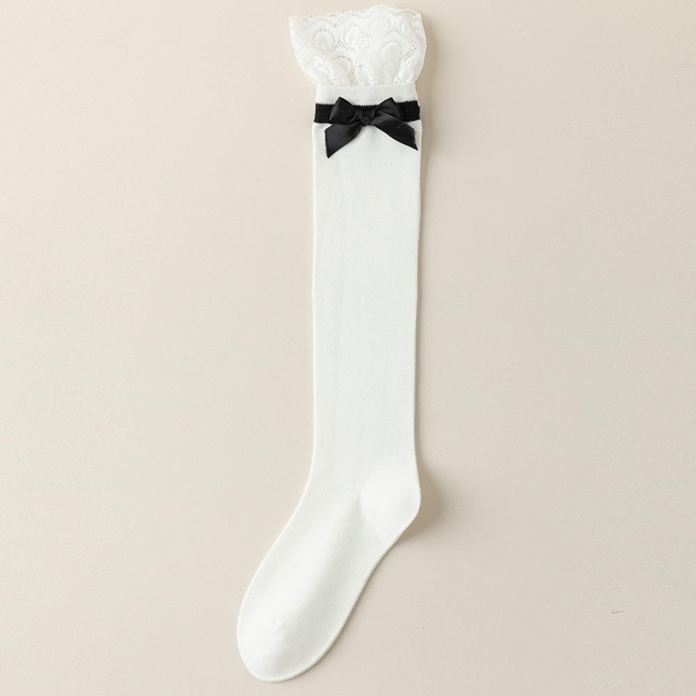Strümpfe mit Schleife College-Stil Warme Socken Modische Lange Socken Herbst Winter