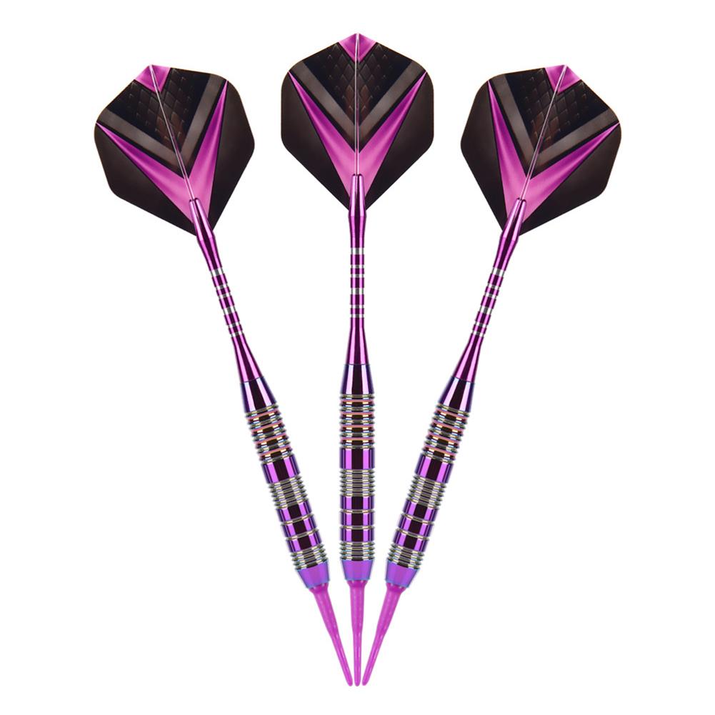 3Pcs Soft Tip Darts Set with Flight Protectors Lightweight Darts Set Plastic Tip Darts Set for Dart Board