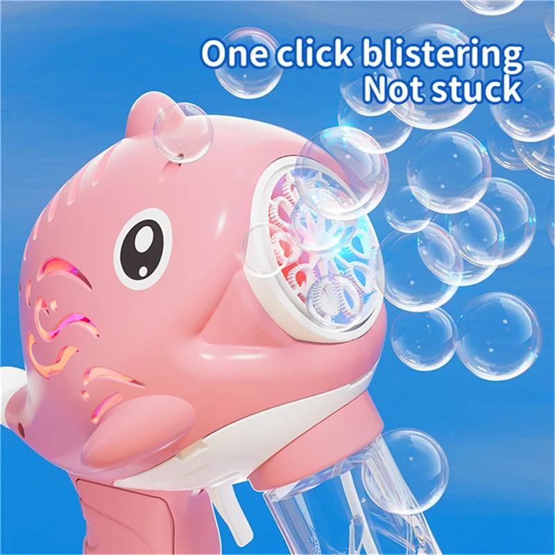 Whale Bubble Gun 10 Hole Fully Automatic Bubble Gun Children's Outdoor Electric Bubble Gun No Battery No Bubble Water