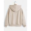 TAGAS Women's Cotton Blend Seasonal Basic Hooded Regular Fit Sweatshirt (Beige, 2XL)