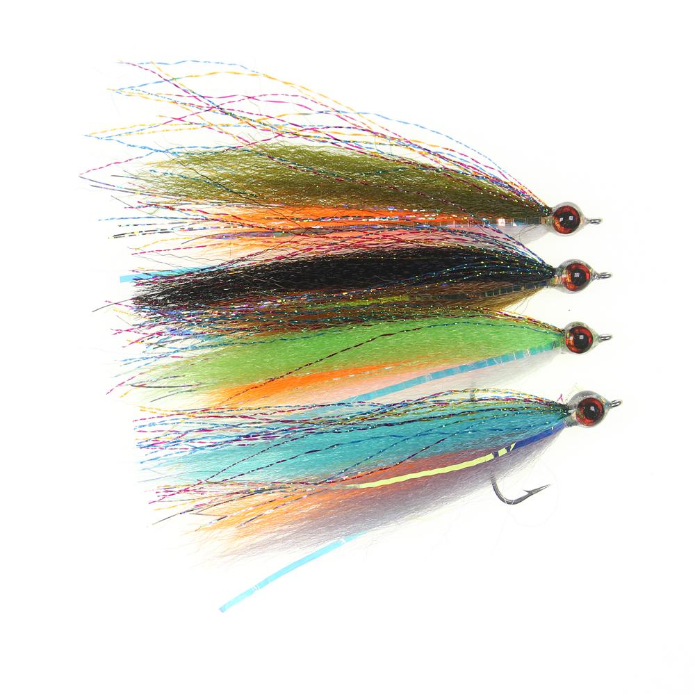 1PC 3D Epoxy Fish Eyes Minnow Streamer Synthetic Fiber Artificial Bait Trout Bass Salmon Bluefish Tarpon Steelhead Fishing Lure