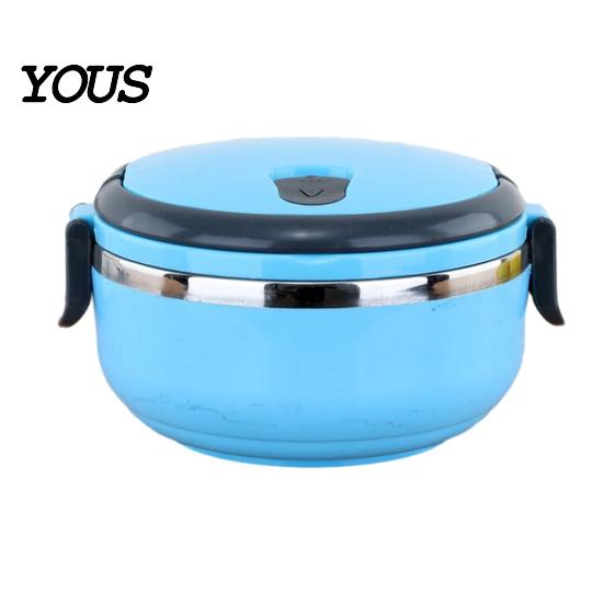 Separate Layer Bento Box Stackable Insulated Lunch with Handle, Stainless Steel Interior Easy Cleaning Portable Thermal Design, Leak-Proof Food