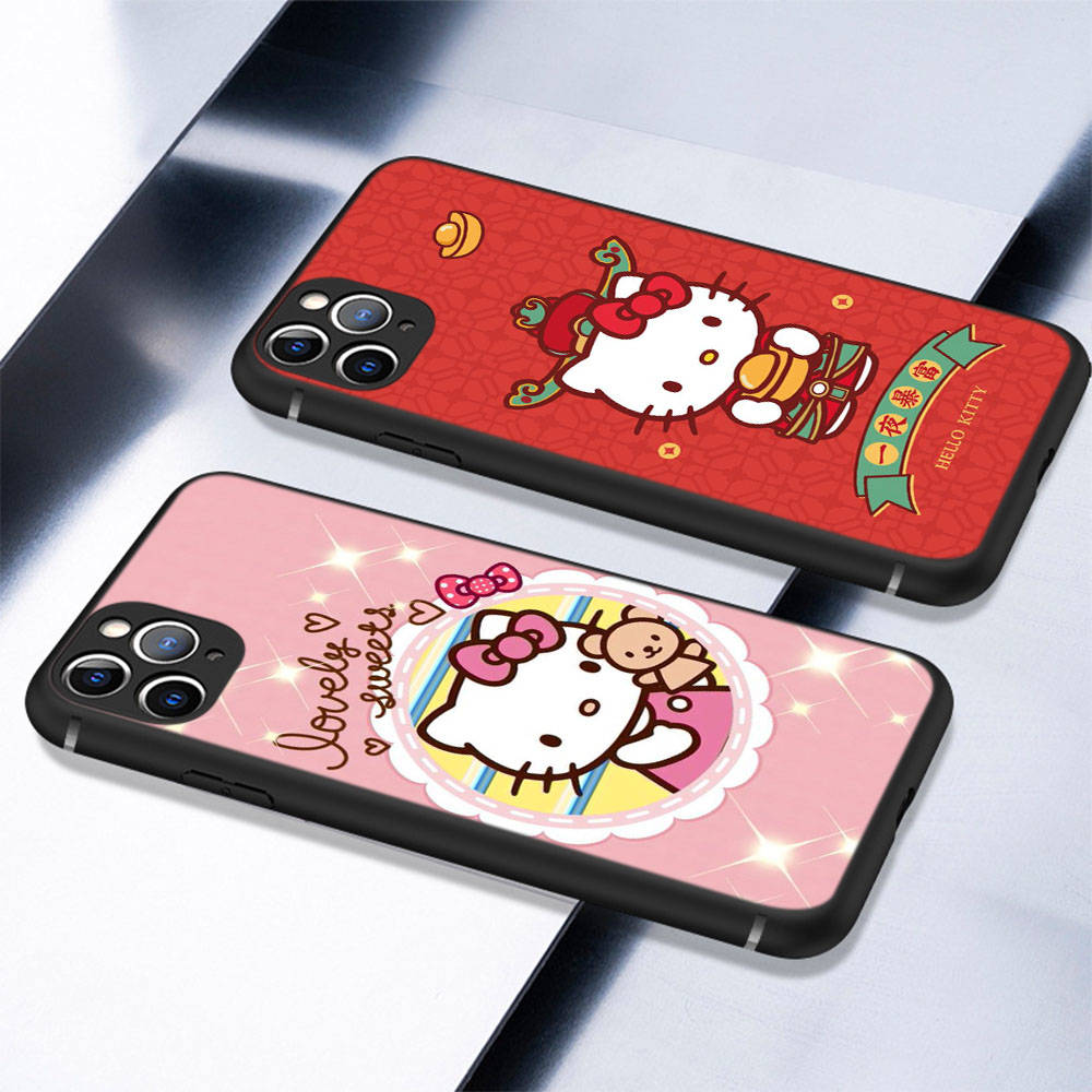 KT62 Cute Hello Kitty Case for Samsung A04 A14 A23 A34 A54 M23 M33 M52 M53 Realme 10 9 C30S C35 C55 VIVO Y02S Y21 Y33S Y51 X80 Pro Clear Cover
