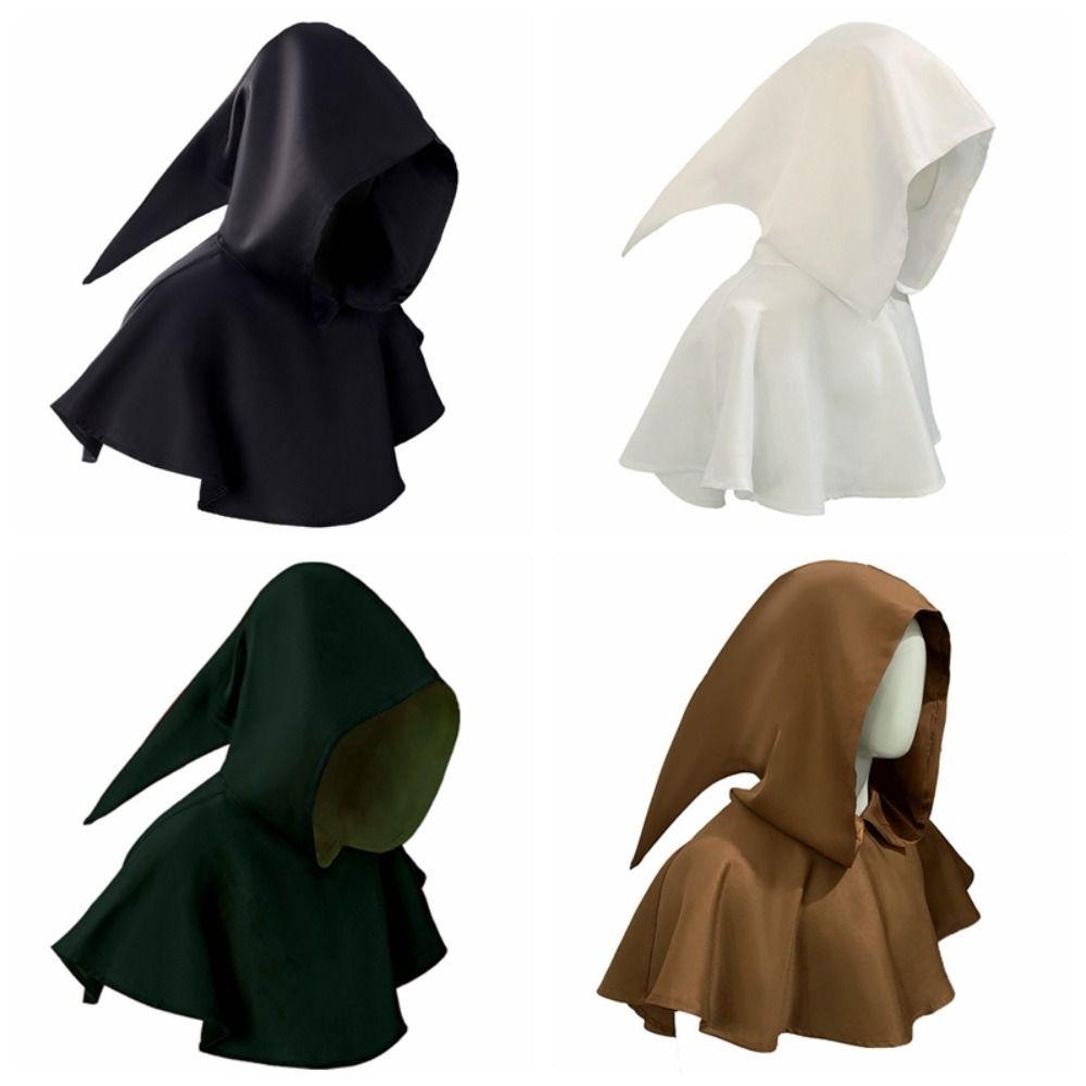 Stretchy Halloween Hooded Hat Multipurpose Medieval Cape Casual Halloween Death Cloak  Adults