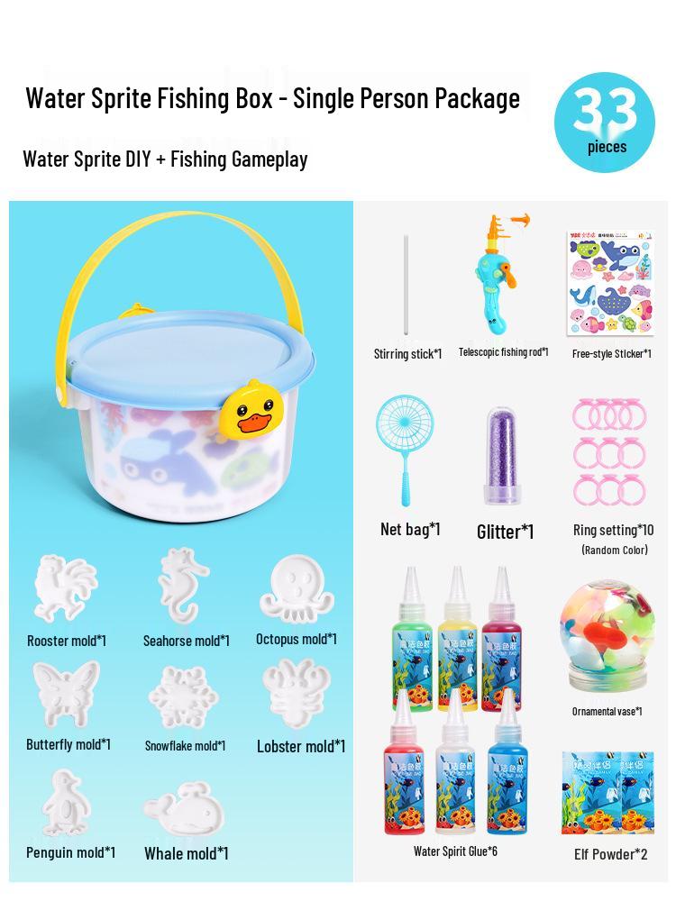 Handmade DIY Magical Water Sprite Fishing Toy for Children Ages 5+ | Deluxe Gift Set