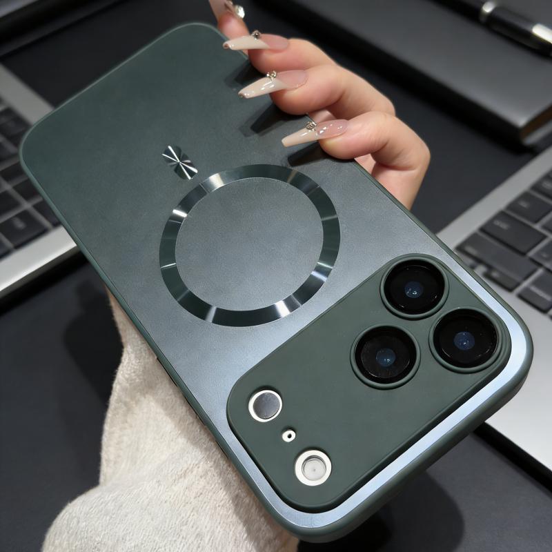 Luxury Metallic Paint AG Nano Frosted For Magsafe Case for iPhone 17 16 15 14 Plus 13 12 11 Pro Max Wireless Charging Cover