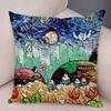 Colorful Pet Shepherd Dog Cushion Cover Pillow Case Pillow Covers Decor Oil Painting Cartoon Animal  Pillowcase 45x45