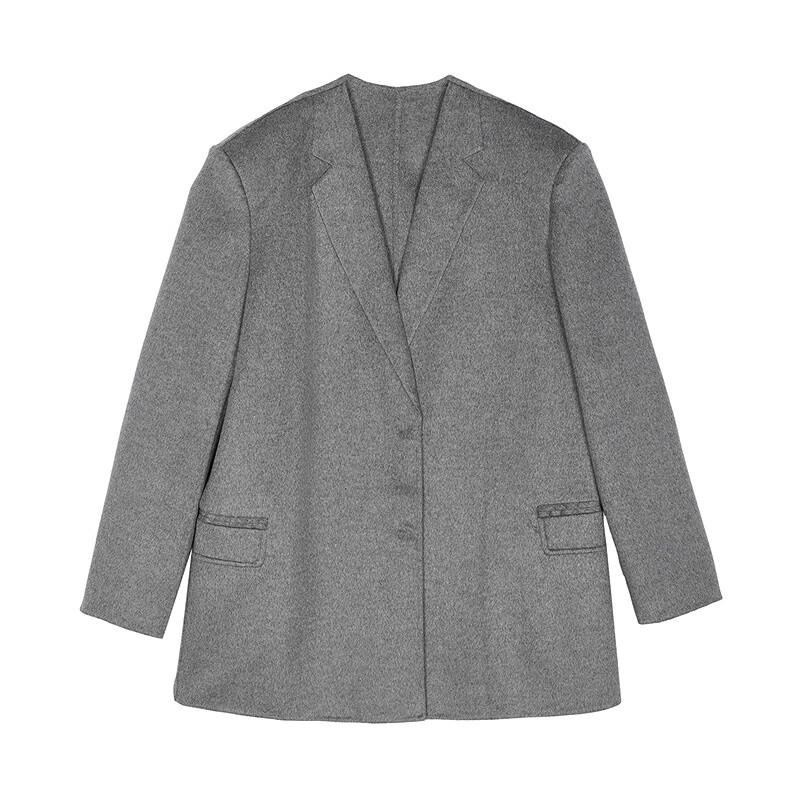 JNBY 2025 Winter Loose Straight Wool Blend Coat