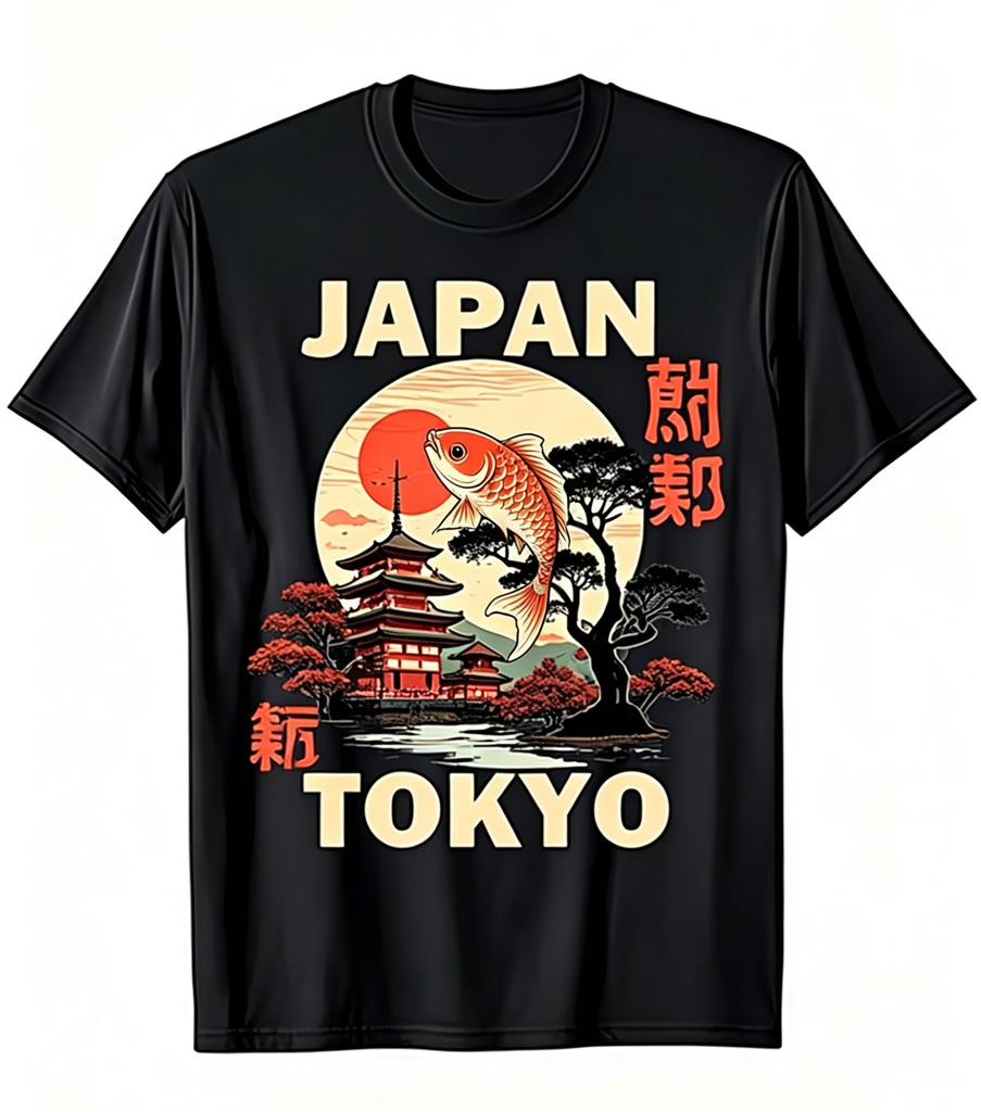 Harajuku Style Japan Graphic Tee Tokyo Streetwear T Shirt Aesthetic Urban Fashion Top Trendy Oriental Culture Art Print Tshirt