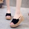2026 Summer New Versatile Fashion Outerwear Slope Heel Cool Slippers Thick Bottom Casual Simple Comfortable Women's Slippers