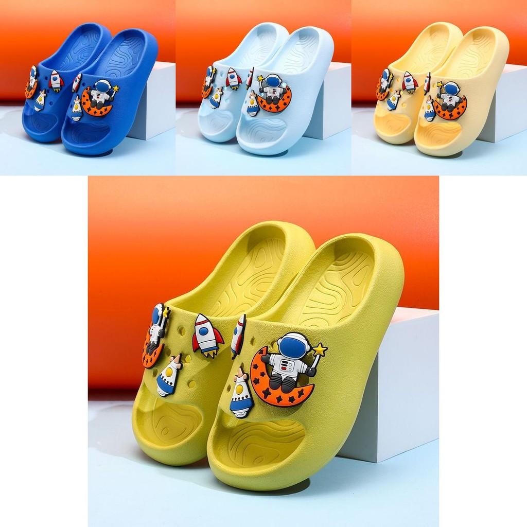 Slippers Casual Summer For Kids Astronaut And Cartoon Designs Soft Eva Breathable Non Slip Footwear