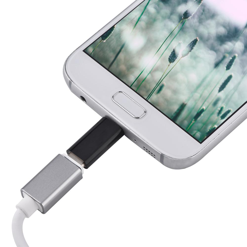 Micro USB Male To USB 3.0 Type C Female Adapter Converter Sync & Charging for Android (Black)