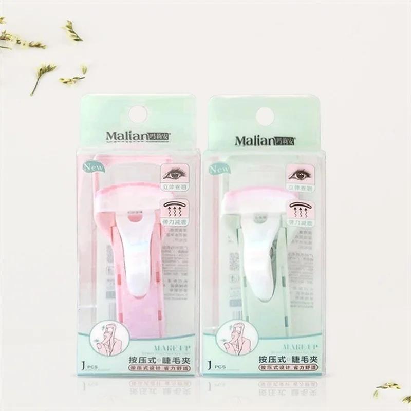 Przyciskowa zalotka do rzęs Podkręcająca i Długotrwała Bez Makijażu Powiek Przenośna Zalotka do Rzęs Narzędzia do Makijażu Grzebyk do Rzęs Zalotka