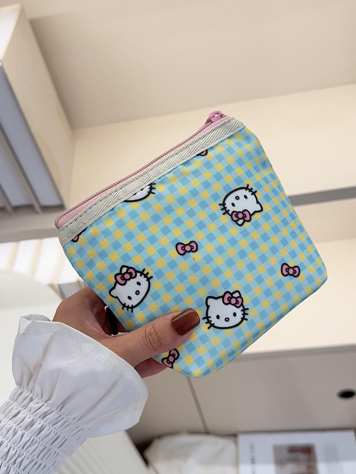 

Hello Kitty Autumn Style Cartoon Coin Purse with Zipper 11126 зелений/смарагдовий