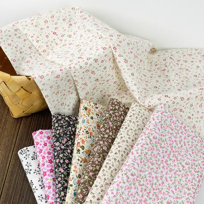 160x50cm Malá květinová čistá bavlněná látka Venkovská tištěná látka Ručně vyráběná DIY Dětské šaty Látka na oblečení TJ9872