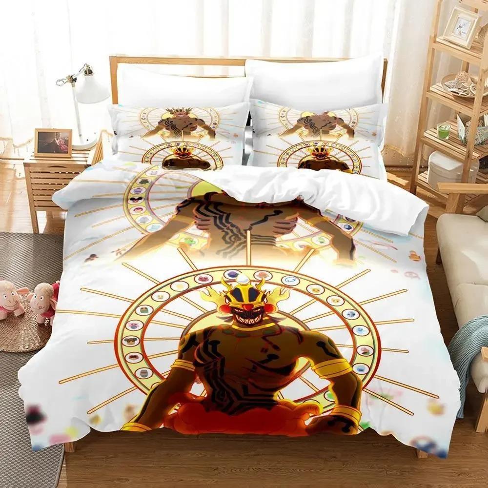 Bequemes Anime-Print-Bettwäsche-Set Mit Bettbezug und Kissenbezügen Einzel-Twin-Voll-Queen-King-Größen Für Erwachsene und Kinder