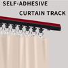 Self-Adhesive Curtain Track Kit No Drilling For Smooth Ceiling Or Wall Curtain Rod For Home Bedroom Shower Closet And RV