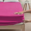 1 PC Solid Color Fitted Sheet,Waterproof Bed Sheet Mattress Protector,Deep Pocket Bed Sheet Soft  Comfortable and Durable Bedding 360°Full Wrap