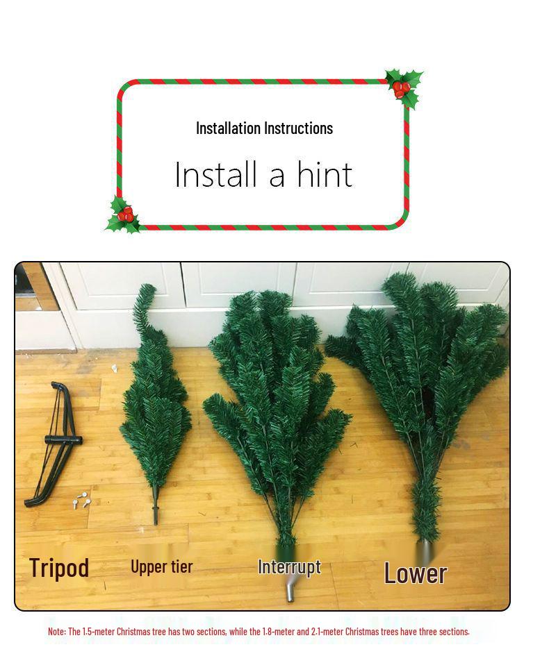 Premium Dense Christmas Tree - 1.5m to 3m - High-End Holiday Decoration