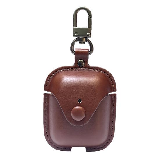 Protective Cover Dustproof Shock Absorption Full Coverage Wireless Earphone Faux Leather Case for AirPods Series