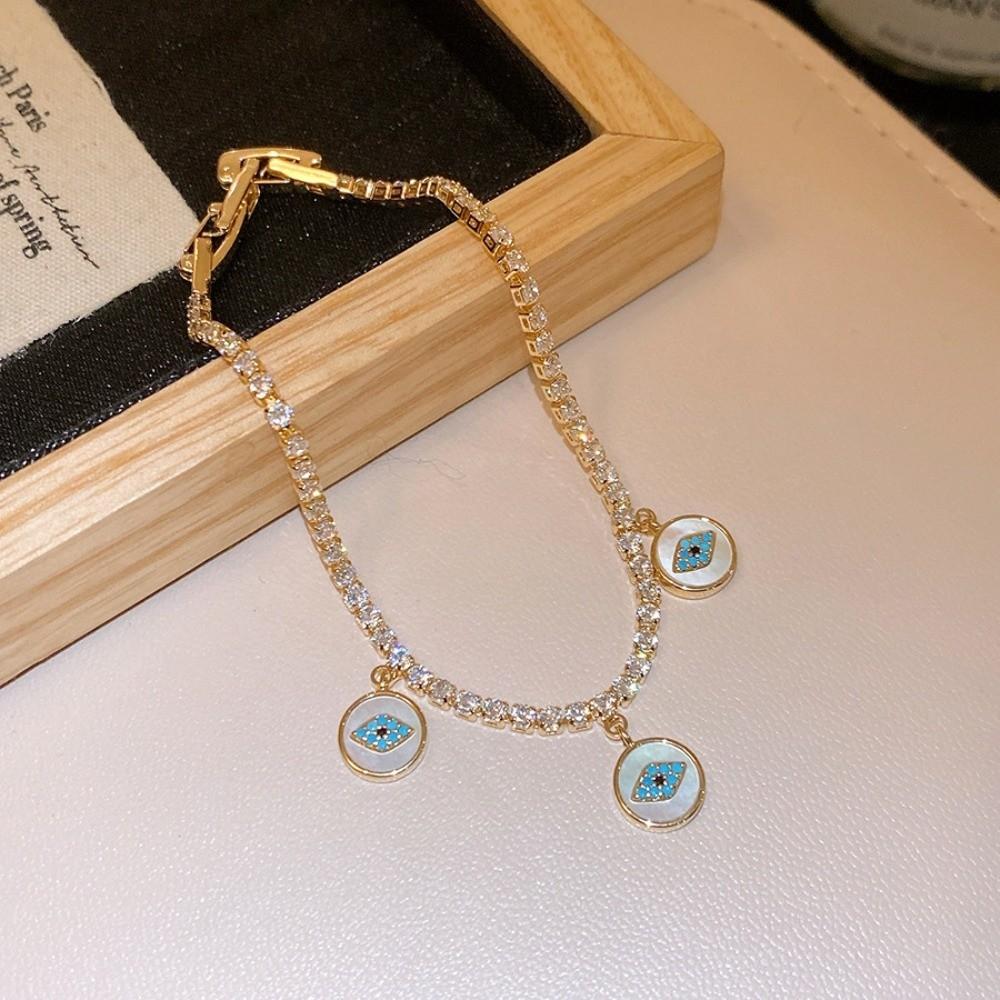 

Devil s Eye Rhinestone Devil s Eye Bangle Banquet Clothes Jewelry Valentine s Day Gift Gold Blue