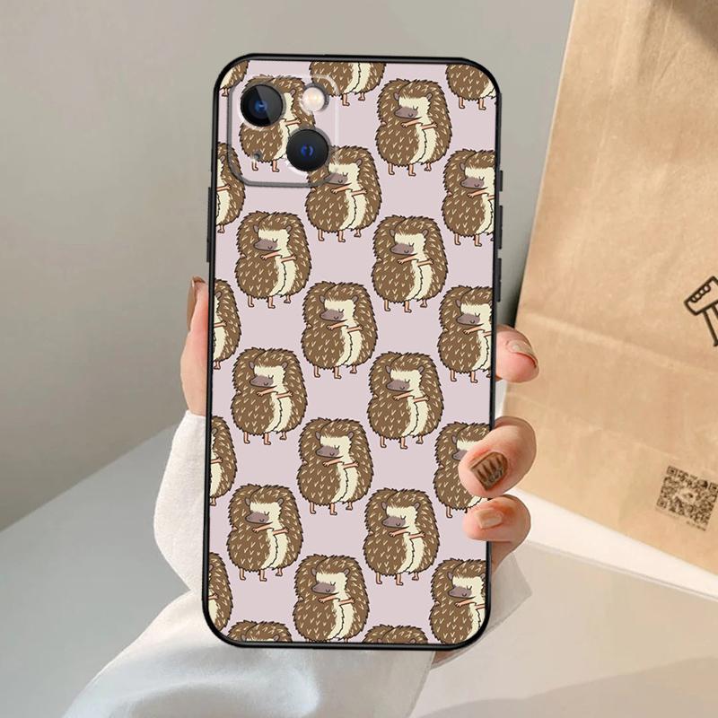 Kawaii Hedgehog Heart Cute Phone Case For iPhone 17 Air 16 15 13 11 12 14 Pro Max 13 12 mini 15 16 Plus 16e Cover Coque