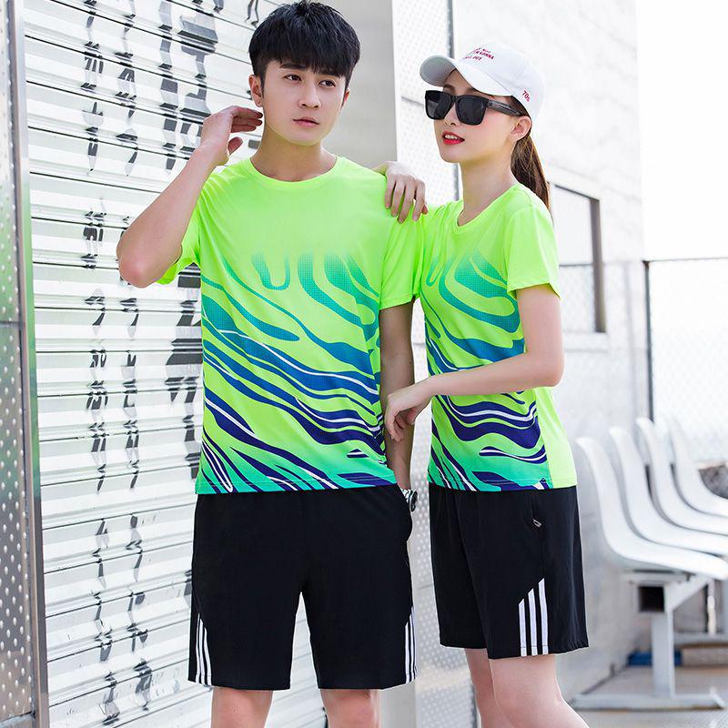 Casual 2020 Summer Couples Sportswear Set: Short Sleeve T-shirt & Shorts, Unisex, Custom Print, Perfect for Hiking, Outdoor, Group Classes