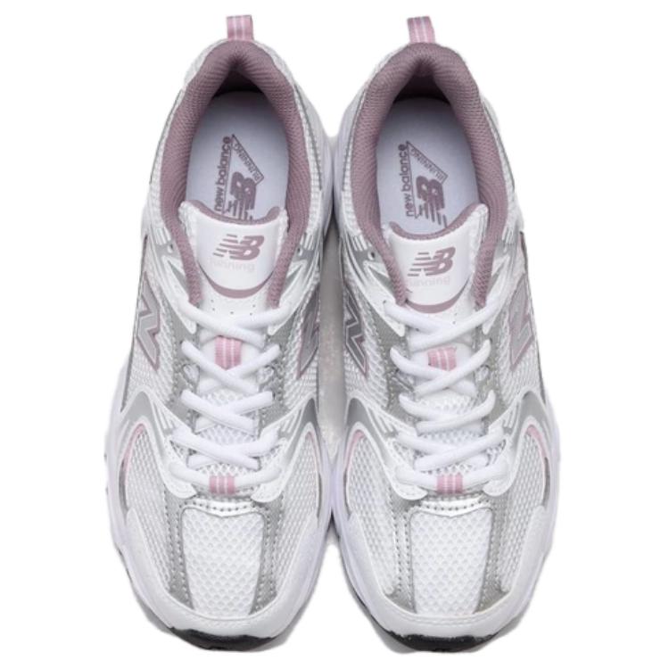 New Balance Zapatillas unisex 530 White Silver Ice Wine, color plateado metalizado, MR530SGC