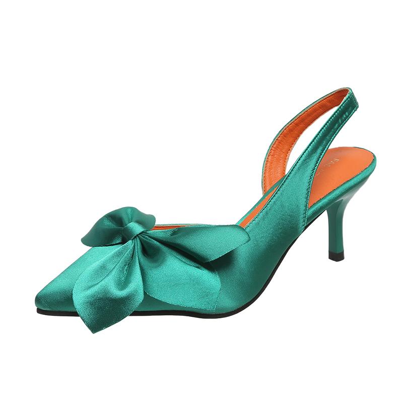 Fashion 2025 Ladies Shoes Slip-on Women's High Heels Fashion Butterfly-knot Office and Career Plus Size Best Seller Closed Toe Sandals