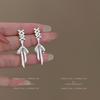 French Retro Zircon Pearl Stud Earrings - Elegant, Versatile Light Luxury Design for Women