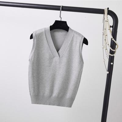 Herbst und Winter große Größe Strickweste Damen locker Pullover V-Ausschnitt Pulloverweste Weste dicke mm dünn und dünn locker