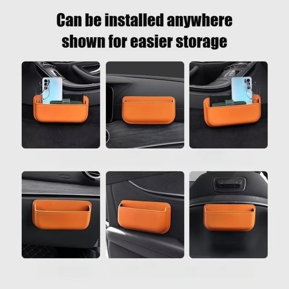 Self-Adhesive Seat Back Organizer Paste Arbitrarily Automotive Stowing Box Car Interior