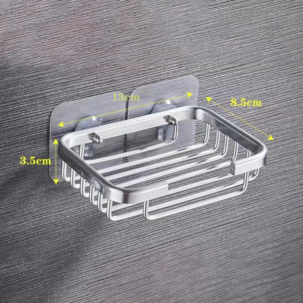 Soap Holder Dish Storage RackGold Soap Dish for Shower Creative Hanging Drain Rack,Self Adhesive Soap Dish Holder