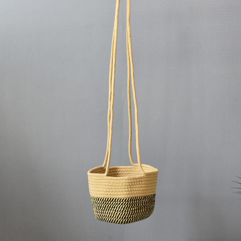 

Garden Hanging Planter Macrame Plant Storage Basket Rope Woven Indoor Outdoor Flower Pot Holder Plant Hangers Home Decor