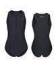 Jeteseu Women'S Motion Fit Zip-Up One-Piece Swimsuit Black Pearl L_4A513