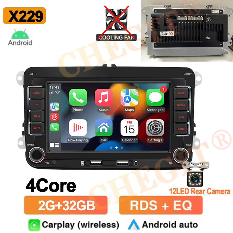 4/8Core 2 Din Car Radio Car Multimedia Player 64G GPS WiFi Carplay For Volkswagen Skoda Octavia Golf 5 6 Passat Polo Jetta