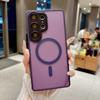 KEYSION Luxury Matte Translucent Magnetic Case for Samsung Galaxy S23 S24 Ultra 5G S23+ S24 FE Shockproof Armor Phone Cover