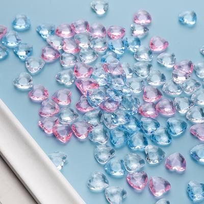 500pcs Valentines Day Wedding Heart Table Scatter Decoration Table Scatter Heart Rhinestones Vase Fillers Heart Gems