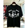 Retro S-Ka Musik T-Shirt Vintage Roller Grafik Unisex Mod Oberteil Bedrucktes T-Shirt Handgezeichnet Friedlich Langlebig Leichtes T-Shirt Lustig Ozean Chic Herren