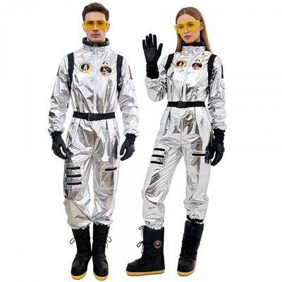 Unisex Halloween Costume Space Suit Cosplay Outfit Adults Sci-Fi Movie Theme Party Performance