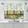 Faldă de Perdea Florală de Primăvară Frunze Flori Faldă de Fereastră Scurtă Draperie pentru Bucătărie Faldă cu Buzunar pentru Tije pentru Baie Cameră de Dining