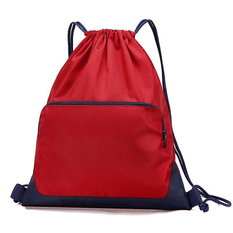 Drawstring Backpack with Drawstring and Drawstring Pockets, Large Capacity Waterproof Sports and Fitness Bag for Men and Women, Travel Backpack
