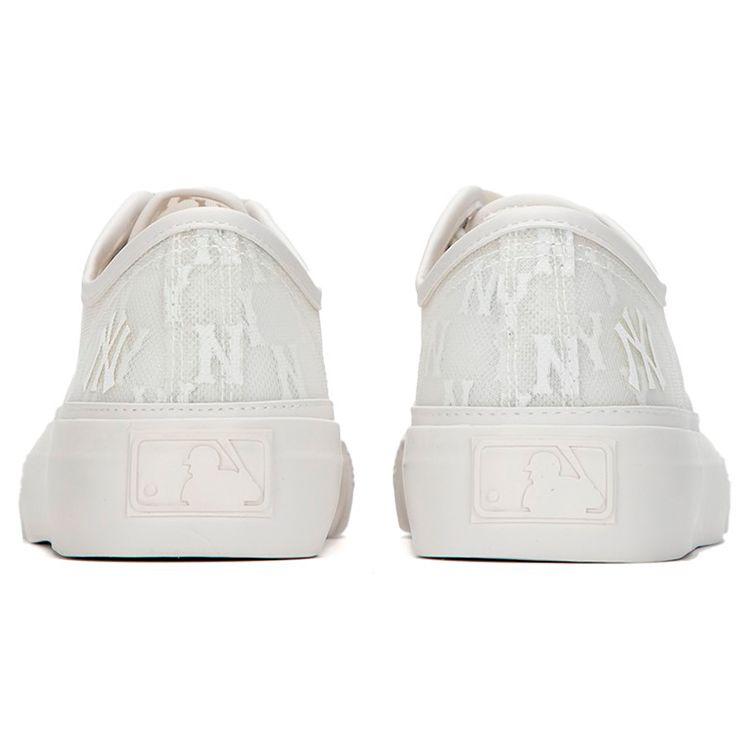 MLB Playball Mono Mesh Fabric Printed Trendy Casual Lightweight Breathable Low-Top Sneakers Unisex Sneakers Ivory 3ACVVMS2N-50WHS