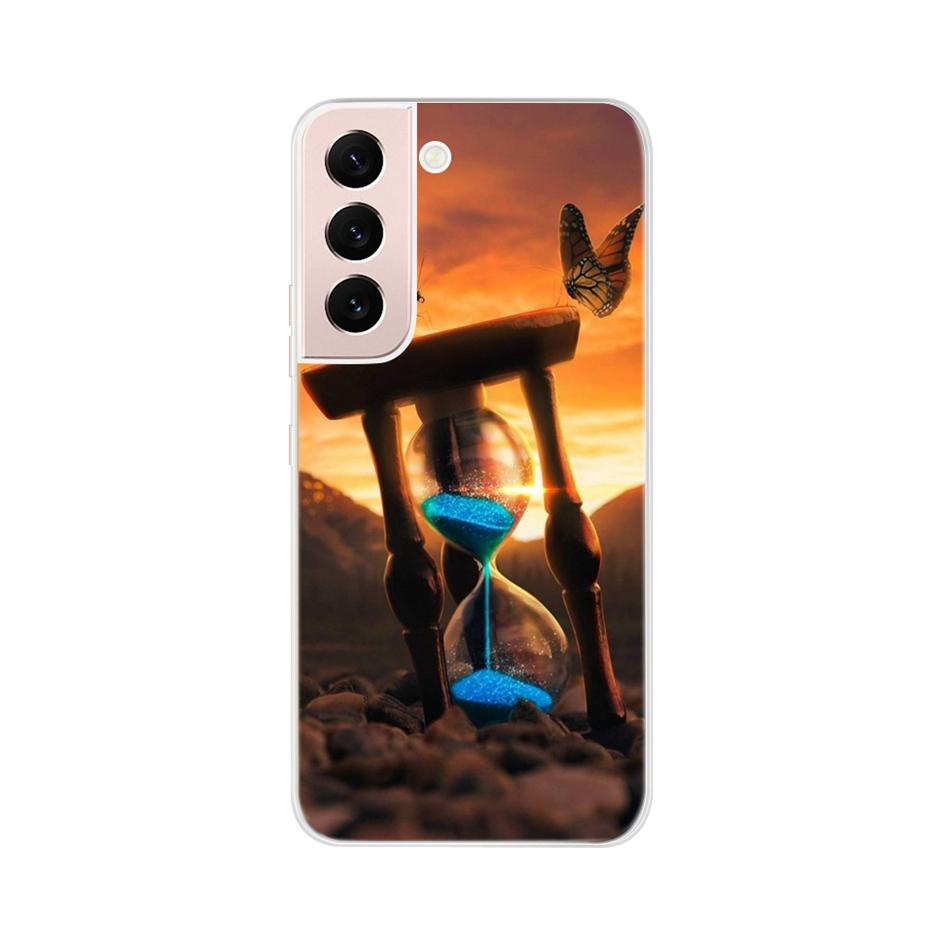 Beautiful Flower Phone Case For Samsung Galaxy S22 Pro S 22 Ultra 5G Case Cute Cat Soft Silicone TPU Cover For Samsung S22 22Pro