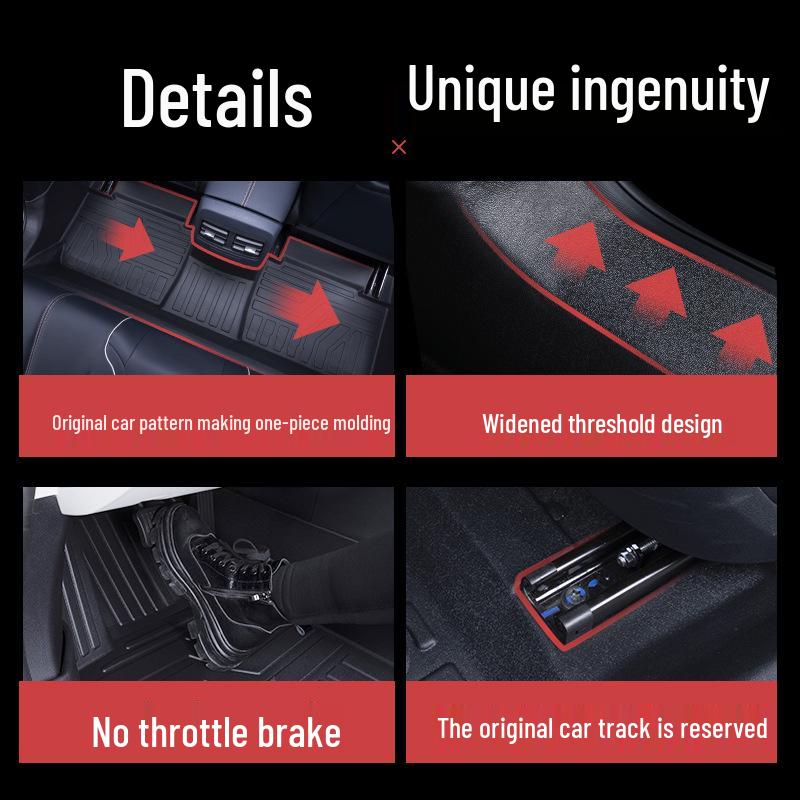 Non-Slip, Waterproof TPE Floor Mats & Door Sill Set for BYD Tang/DMi/EV/LDM-P