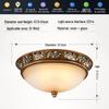 European Retro Dimmable LED Ceiling Light for Hallway, Balcony, or Bedroom
