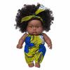 Black  Black Baby Cute Curly Black 8-Inch Vinyl Baby Toy